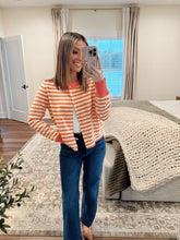 Load image into Gallery viewer, Poppy Color Block Button Down Cardigan