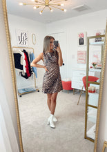 Load image into Gallery viewer, Tessa Leopard Boatneck Mini Dress