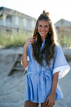 Load image into Gallery viewer, Archer Striped Belted Romper