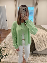 Load image into Gallery viewer, Birdie Oversized Knit Cardigan - Lime