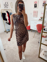 Load image into Gallery viewer, Tessa Leopard Boatneck Mini Dress