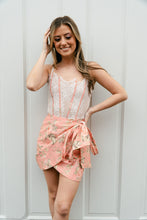 Load image into Gallery viewer, Full Bloom Corset Wrap Mini Dress