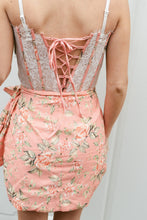Load image into Gallery viewer, Full Bloom Corset Wrap Mini Dress