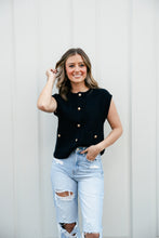 Load image into Gallery viewer, Sully Sleeveless Knit Vest - Black