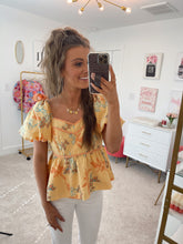 Load image into Gallery viewer, Allie Floral Peplum Top
