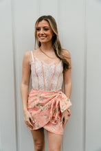 Load image into Gallery viewer, Full Bloom Corset Wrap Mini Dress