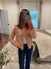 Load image into Gallery viewer, Poppy Color Block Button Down Cardigan