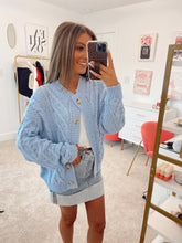Load image into Gallery viewer, Mallory Chunky Knit Cardigan - Blue