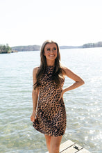 Load image into Gallery viewer, Tessa Leopard Boatneck Mini Dress