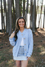 Load image into Gallery viewer, Mallory Chunky Knit Cardigan - Blue