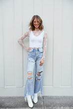 Load image into Gallery viewer, Britt Embroidered Lace Top - Ivory