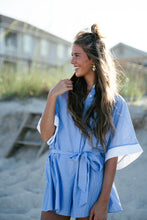 Load image into Gallery viewer, Archer Striped Belted Romper