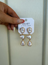 Load image into Gallery viewer, Juliet Tiered Drop Pearl Earrings