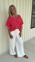 Load image into Gallery viewer, Georgia Short Sleeve Striped Sweater Cardigan