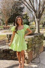 Load image into Gallery viewer, Kelsey Baby Doll Dress - Lime