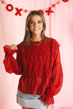 Load image into Gallery viewer, Rose Crochet Layered Top