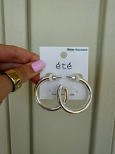 Load image into Gallery viewer, Lola Silver Hoop Earrings