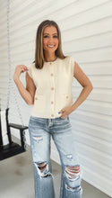 Load image into Gallery viewer, Sully Sleeveless Knit Vest - Cream