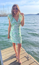 Load image into Gallery viewer, Sophia Satin Floral Mini Dress