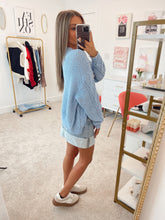 Load image into Gallery viewer, Mallory Chunky Knit Cardigan - Blue