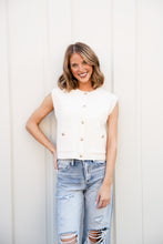 Load image into Gallery viewer, Sully Sleeveless Knit Vest - Cream