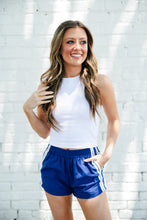 Load image into Gallery viewer, Jordyn Striped Athletic Shorts - Navy