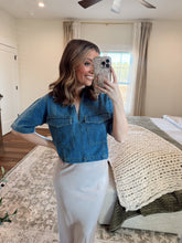 Load image into Gallery viewer, Della Denim V-Neck Top