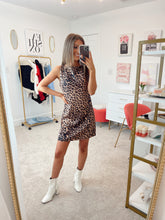 Load image into Gallery viewer, Tessa Leopard Boatneck Mini Dress