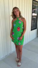 Load image into Gallery viewer, Emory Postcard Halter Mini Dress