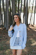 Load image into Gallery viewer, Mallory Chunky Knit Cardigan - Blue