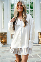 Load image into Gallery viewer, Snow Cream Satin Shirt