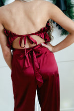 Load image into Gallery viewer, Cranberry Spritz Satin Jumpsuit
