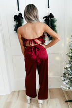 Load image into Gallery viewer, Cranberry Spritz Satin Jumpsuit
