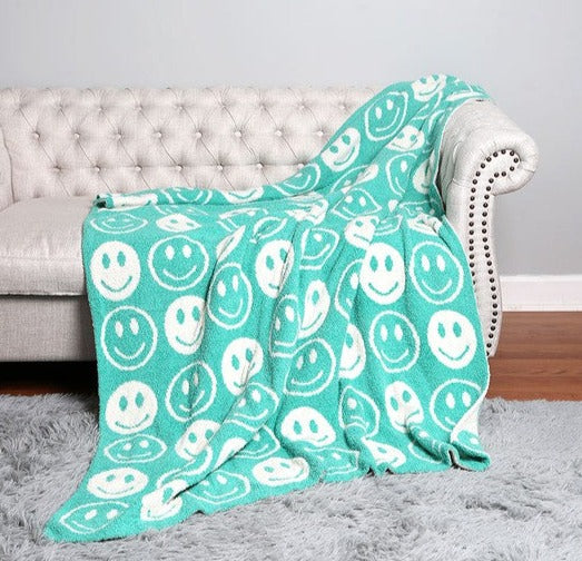 Smiley Blanket - Mint