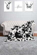 Load image into Gallery viewer, Black Cow Print Blanket
