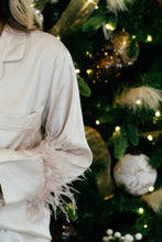 Load image into Gallery viewer, Evening Luxe Feathered Pajama Set
