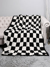 Load image into Gallery viewer, Black and White Checkered Blanket
