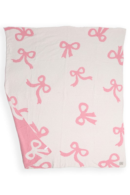 Pink Bow Blanket