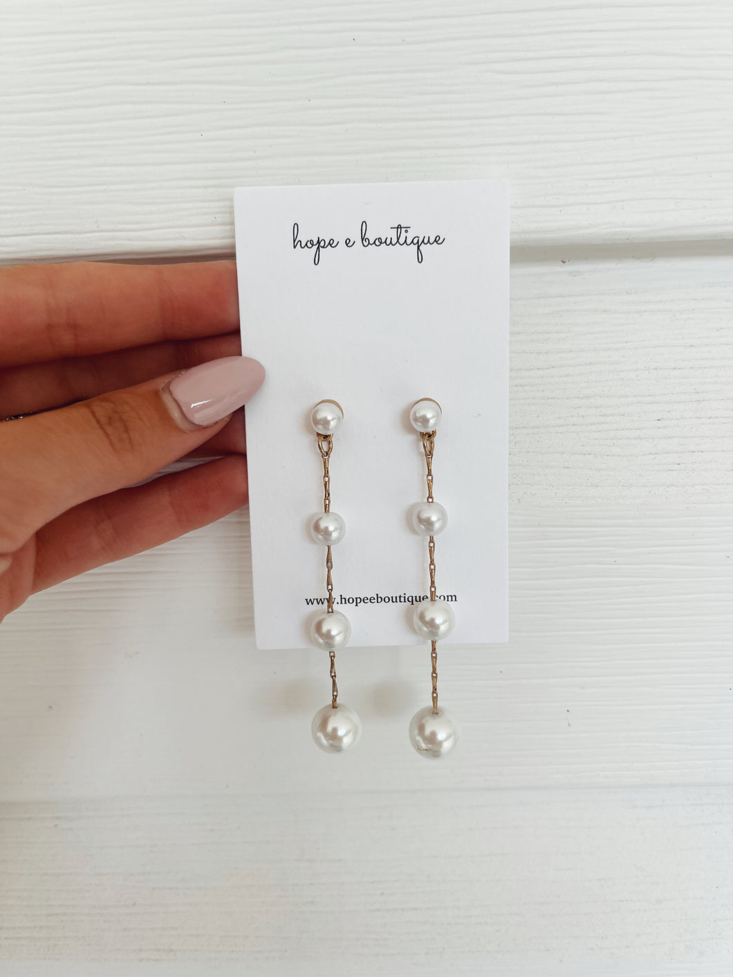 Audrey Pearl Drop Earrings