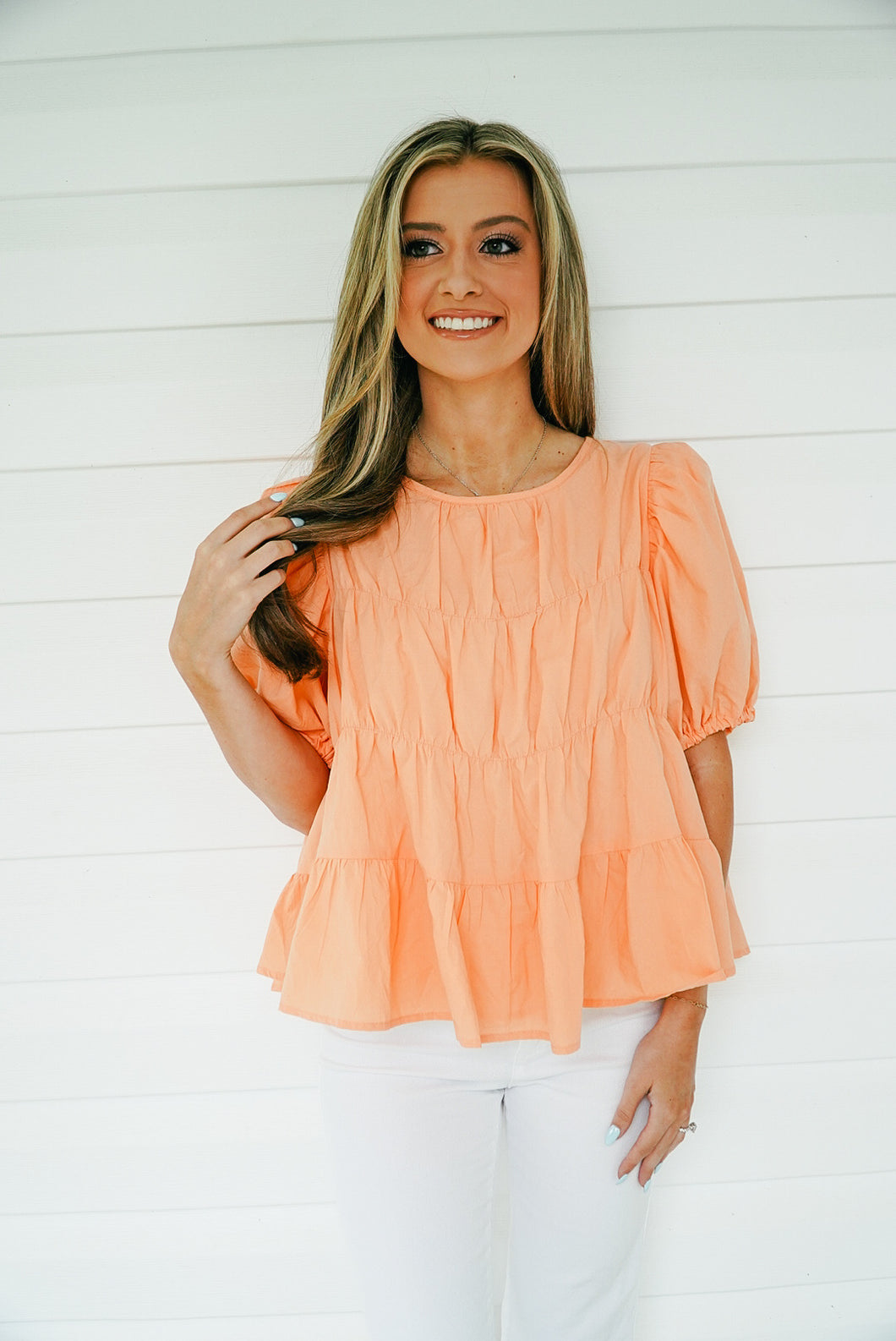 Coast of Coral Baby Doll Top