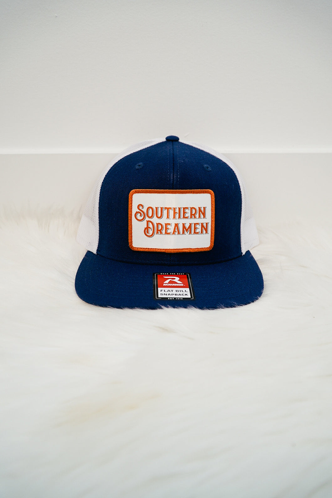 Navy and Orange Trucker Hat