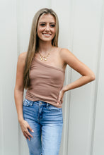 Load image into Gallery viewer, Fall Neutral One Shoulder Tank Top
