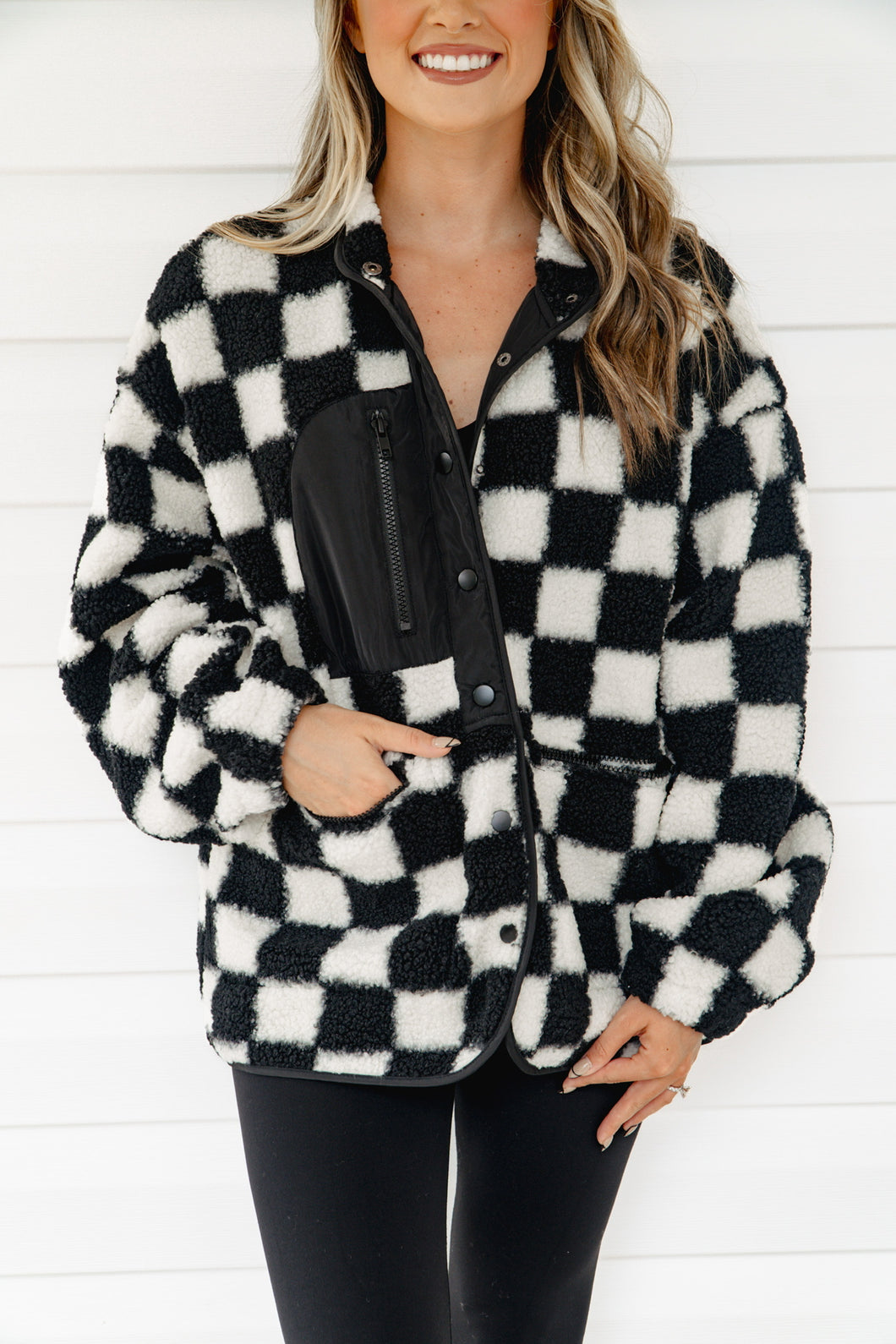 Colder Weather Checkered Fleece Jacket