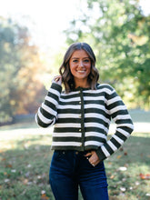 Load image into Gallery viewer, Nina Button Down Striped Cardigan
