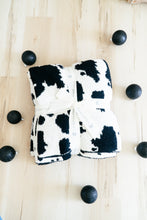 Load image into Gallery viewer, Black Cow Print Blanket
