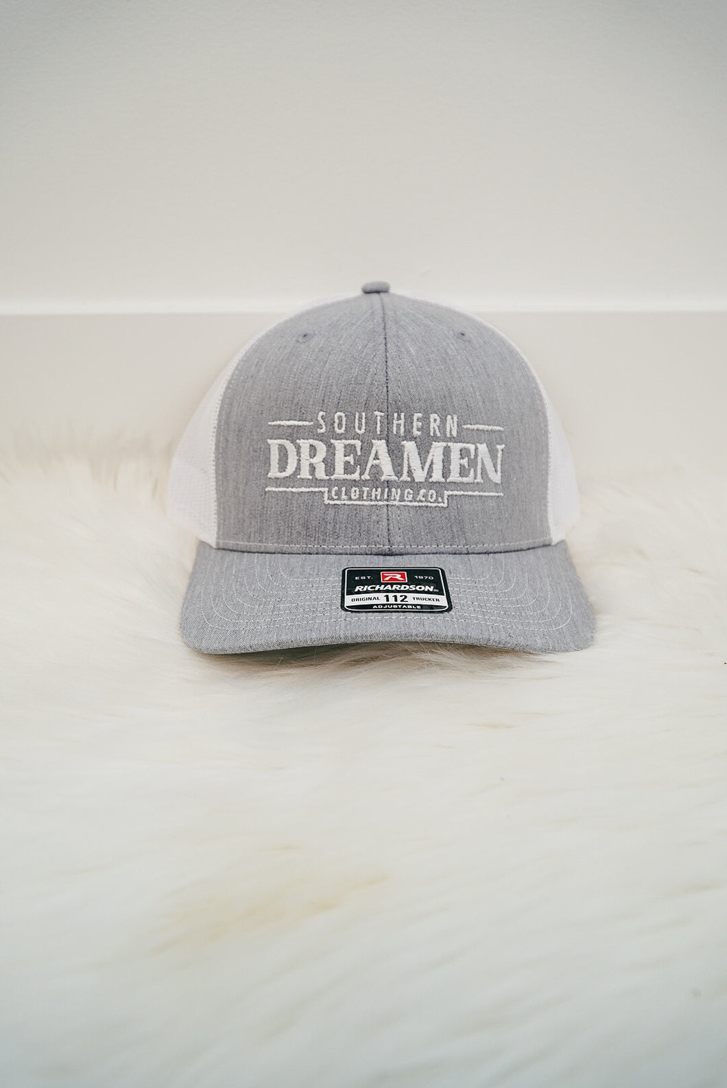 Gray and White Trucker Hat