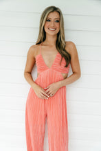 Load image into Gallery viewer, Coral Reef Pleated Jumpsuit
