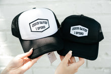 Load image into Gallery viewer, Jesus Saves I Spend Trucker Hat
