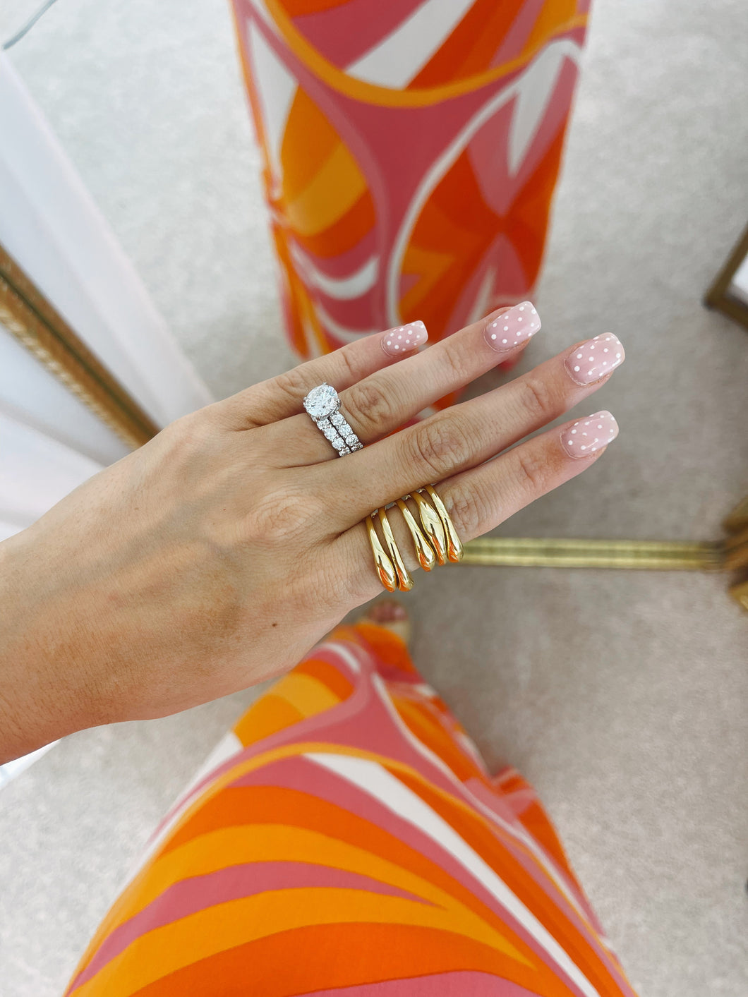 Graycyn Striped Statement Ring