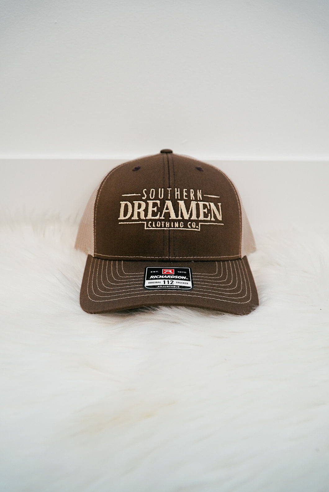 Brown and Tan Trucker Hat